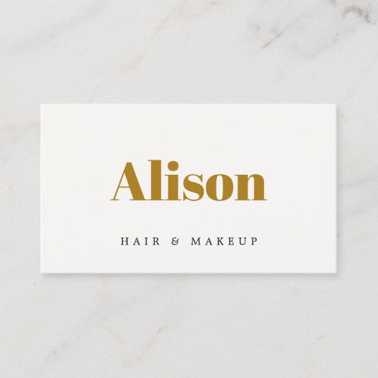 Minimalist Elegant Pastel Bold Beauty 名刺 (正面)