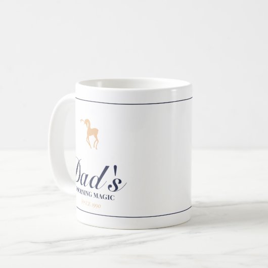 Minimalist elegant personalized christmas mug コーヒーマグカップ (正面左)