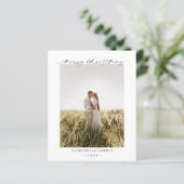 Minimalist Elegant Photo Budget Christmas Card (スタンド正面)