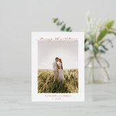 Minimalist Elegant Photo Classic Christmas 箔シーズンポストカード (立ち正面)