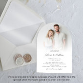 Minimalist Elegant Photo Overlay Wedding アクリル招待状