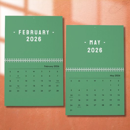 Minimalist Elegant Photo Quote Calendar 2026 カレンダー