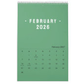 Minimalist Elegant Photo Quote Calendar 2026 カレンダー (2月 2027)