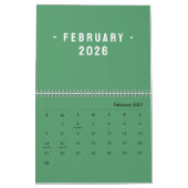 Minimalist Elegant Photo Quote Calendar 2026 カレンダー (2月 2027)