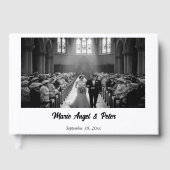 Minimalist Elegant Photo Typography Wedding ゲストブック (正面)