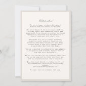 Minimalist Elegant Photo Wedding セーブザデート (裏面)