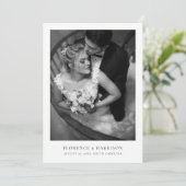 Minimalist Elegant Photo Wedding Save the Date  セーブザデート (スタンド正面)