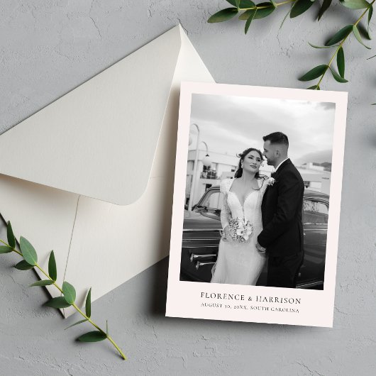 Minimalist Elegant Photo Wedding Save the Date  セーブザデート