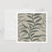 Minimalist Elegant Plant Silhouettes in Flow Earth ノートカード (正面/裏面)