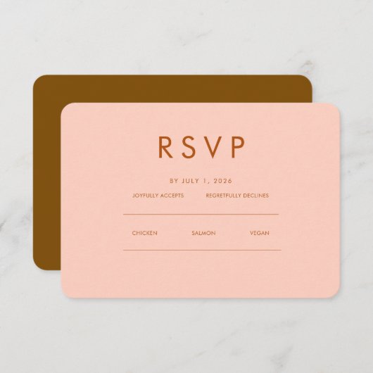 Minimalist Elegant | RSVP & QR Website (正面/裏面)