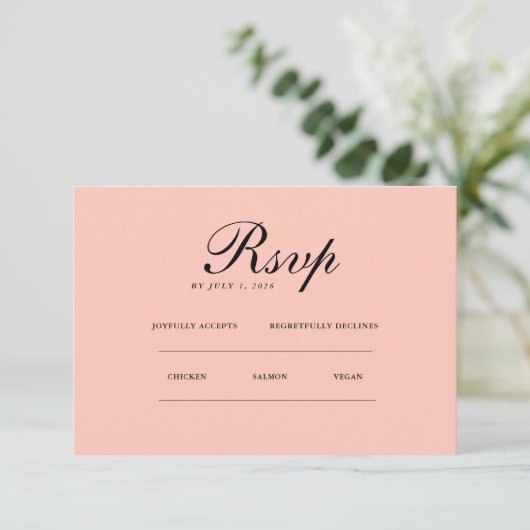 Minimalist Elegant | RSVP & QR Website (スタンド正面)