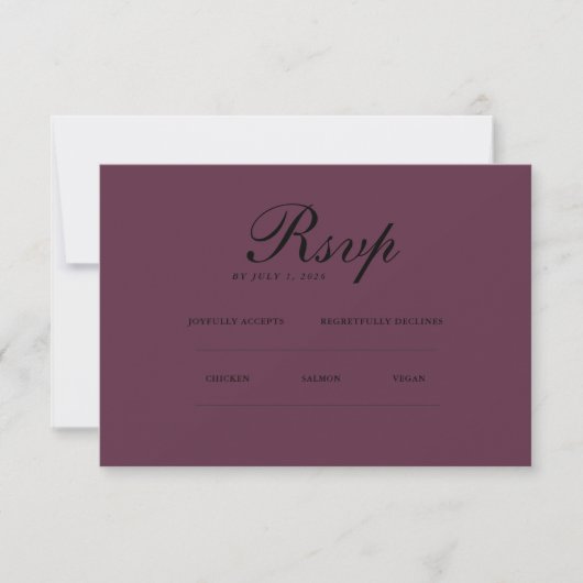 Minimalist Elegant | RSVP & QR Website (正面)