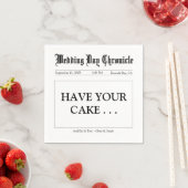 Minimalist Elegant Script Custom Wedding Reception スタンダードカクテルナプキン (インサイチュ)