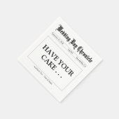 Minimalist Elegant Script Custom Wedding Reception スタンダードカクテルナプキン (角)