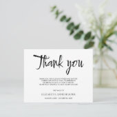 Minimalist Elegant Script Funeral Thank You Card 出欠カード (スタンド正面)