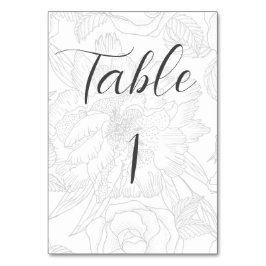 Minimalist, elegant Table number, sitting shart. テーブルナンバー