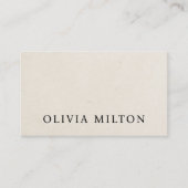 Minimalist Elegant Texture Beige Black Bold 名刺 (正面)