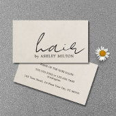 Minimalist Elegant Texture Beige Hairstylist  名刺