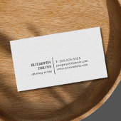 Minimalist Elegant Texture White Attorney at law 名刺