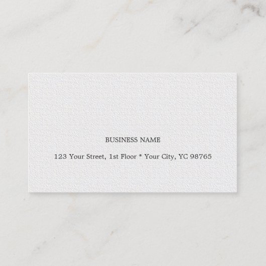 Minimalist Elegant Texture White Attorney at law 名刺 (裏面)