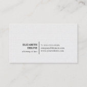 Minimalist Elegant Texture White Attorney at law 名刺 (正面)