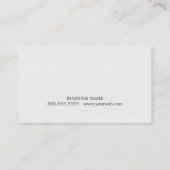 Minimalist Elegant Texture White QR code Attorney  名刺 (裏面)