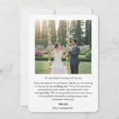 Minimalist Elegant Typography 2 Photos Thank You サンキューカード (裏面)