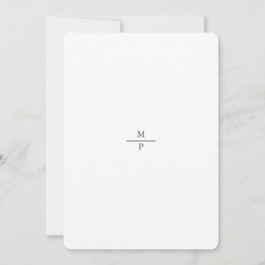Minimalist Elegant Typography Bridal Tea Party 招待状 (裏面)
