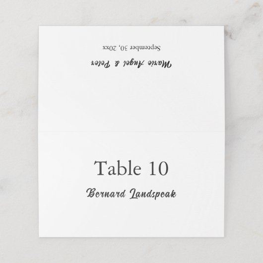 Minimalist Elegant Typography, Custom Guest Name プレイスカード (外部開封)