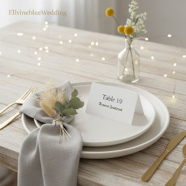 Minimalist Elegant Typography, Custom Guest Name プレイスカード