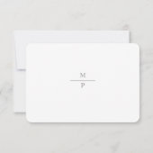 Minimalist Elegant Typography & Meal Choice RSVP (裏面)