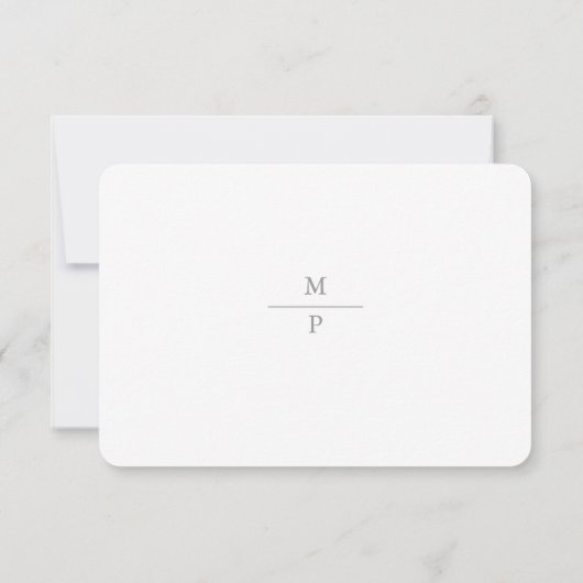 Minimalist Elegant Typography & Meal Choice RSVP (裏面)
