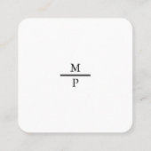 Minimalist Elegant Typography Wedding QR Code スクエア名刺 (裏面)