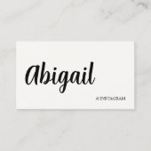 Minimalist Elegant Warm White Black Bold Beauty 名刺 (正面)