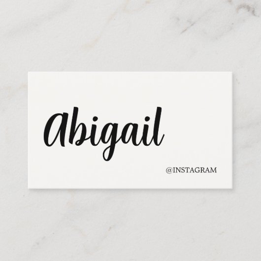 Minimalist Elegant Warm White Black Bold Beauty 名刺 (正面)