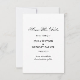 Minimalist Elegant Wedding Design セーブザデート