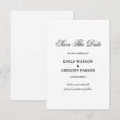 Minimalist Elegant Wedding Design セーブザデート (正面/裏面)