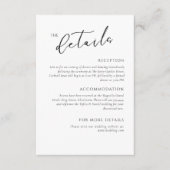 Minimalist Elegant wedding Details Enclosure Card エンクロージャーカード (正面)