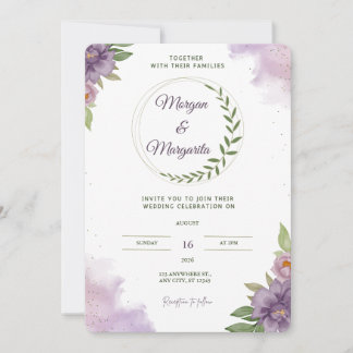 Minimalist Elegant Wedding Invitation 招待状