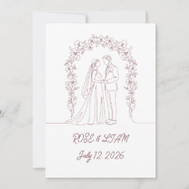 Minimalist Elegant Wedding Invitation 招待状