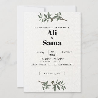  Minimalist Elegant Wedding Invitation | Modern シーズンカード