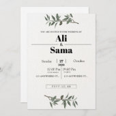  Minimalist Elegant Wedding Invitation | Modern シーズンカード (正面/裏面)