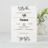  Minimalist Elegant Wedding Invitation | Modern シーズンカード (スタンド正面)