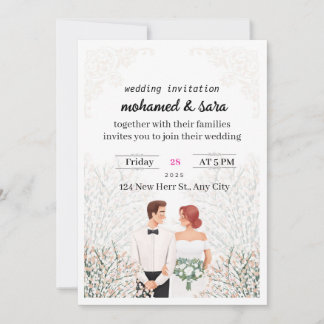 Minimalist Elegant Wedding Invitation & RSVP 招待状