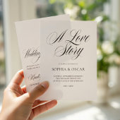 Minimalist Elegant Wedding Invitation with QR Code 招待状