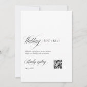 Minimalist Elegant Wedding Invitation with QR Code 招待状 (裏面)