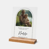 Minimalist Elegant Wedding Photo Tribute Memorial  アクリルサイン (傾斜)