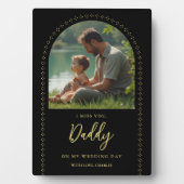 Minimalist Elegant Wedding Photo Tribute Memorial フォトプラーク (正面)