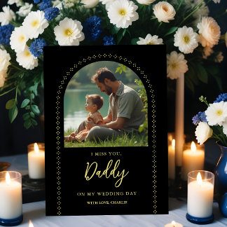 Minimalist Elegant Wedding Photo Tribute Memorial フォトプラーク
