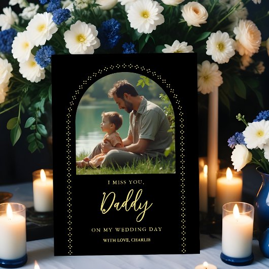 Minimalist Elegant Wedding Photo Tribute Memorial フォトプラーク